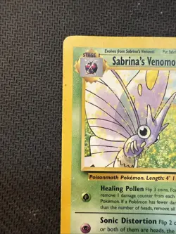 Pokemon TCG Sabrina's Venomoth Gym Heroes 34/132 Unlimited Rare Card - Image 3