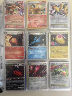 Vintage Pokemon Card Collection Binder 150+ Cards Charizard EX LV.X Holo - Image 1