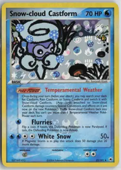 Snow-cloud Castform 25/101 Rare Hidden Legends Pokemon Reverse Holo LP - Image 1