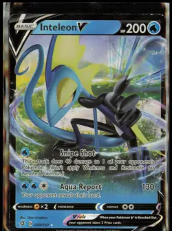 INTELEON V 049/192 HOLO V RARE REBEL CLASH POKEMON LP - Image 1