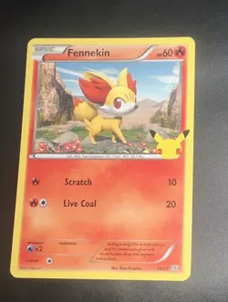 Fennekin - 14/25 Promo 014/025 McDonald's 25th Anniversary Promos Pokemon Card - Image 1