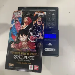 One Piece OP-09 EMPERORS IN THE NEW WORLD Sleeved Booster Pack - Heavy - 37.49g - Image 1