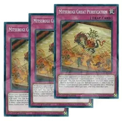Yugioh - Mitsurugi Great Purification x 3 - 1st Edition NM - Plus Free Holo Card - Image 1