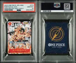 2023 ONE PIECE JAPANESE SAIKYO JUMP MINI Manga #013 PORTGAS D. ACE Holo PSA 10 - Image 3