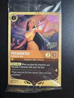 Disney Lorcana Pocahontas Guiding the Tribe Prerelease Promo Attack Of The Vine - Image 1