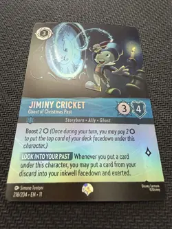 Disney Lorcana - Jiminy Cricket - Ghost of Christmas Past - 218/204 Epic Set 11 - Image 2
