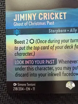 Disney Lorcana - Jiminy Cricket - Ghost of Christmas Past - 218/204 Epic Set 11 - Image 3