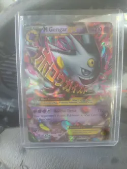 Pokemon TCG M Gengar EX Black Star Promo Card XY166 Shiny Holo MP - Image 1