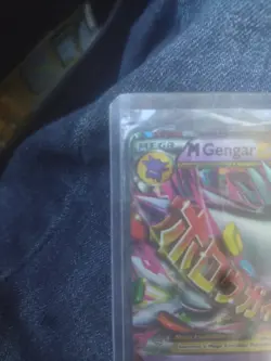 Pokemon TCG M Gengar EX Black Star Promo Card XY166 Shiny Holo MP - Image 2