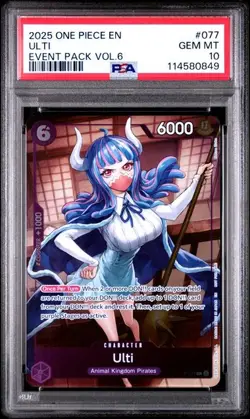 Ulti P-077 Event Pack Vol 6 One Piece Card Game OPTCG PSA 10 POP 3 Gem Mint - Image 1