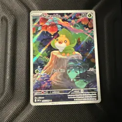 Pokemon Card Sewaddle 087/086 English White Flare Illustration Rare Near Mint - Image 1