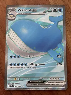 Pokemon TCG Wailord ex 097/084 Me05: Pitch Black Ultra Rare NM Card - Image 1