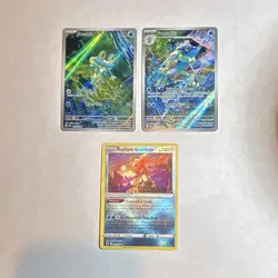 Froakie 088/198 + Frogadier 089/198 + Radiant Greninja 046/189 NM 3 card lot - Image 1