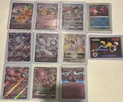 Pokemon TCG 11-Card Holo/Full Art Lot Alakazam V/ex Mewtwo VSTAR Greninja - Image 1