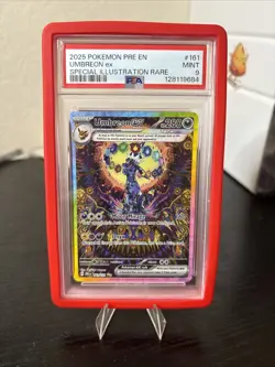 2025 POKEMON PRE EN-PRISMATIC EVOLUTIONS #161 UMBREON EX PSA 9 - Image 1