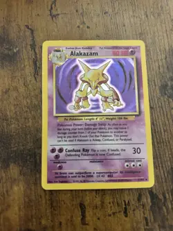 WotC Alakazam 1/102 Base Set Holo Rare English 80 HP 1999 Pokemon TCG - Image 1