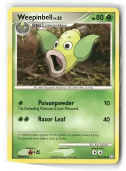 Weepinbell Common Legends Awakened 127/146 Pokemon Moderately Played - Image 1