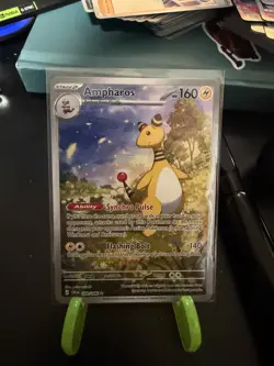 Ampharos 090/086 Me04: Chaos Rising Holo Pokemon TCG - Image 1