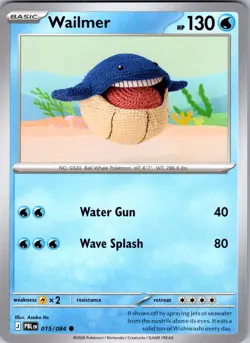 Wailmer 015/084 Common Pitch Black Pokemon Near Mint - Image 1