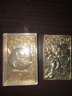 Vintage 1999 Burger King Pokemon 23k Gold Plated Mewtwo & Jigglypuff Card - Image 2