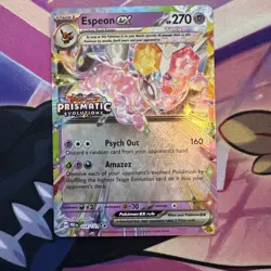 Pokemon TCG Prismatic Evolutions Espeon ex #034/131 Stamped Promo NM - Image 1