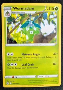 WORMADAM 010/172 RARE BRILLIANT STARS POKEMON NM Yuka Morii - Image 1