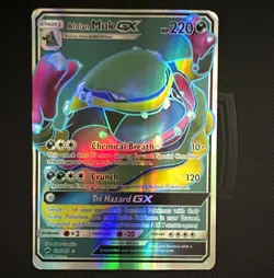 Pokemon TCG SM Burning Shadows Alolan Muk GX 138/147 Ultra Rare Full Art Holo - Image 1