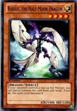 Radius, The Half-Moon Dragon LTGY-EN014 Yu-Gi-Oh! Card Light Play 1st Edition - Image 1