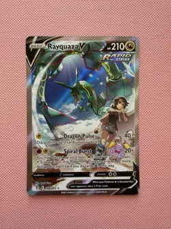Pokemon TCG Rayquaza V 194/203 Evolving Skies Holo Ultra Rare Card - Image 1
