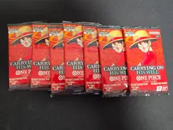 One Piece Op-13 Carrying on his will Booster Packs x7 English *Dud Packs - Image 1
