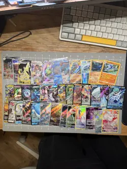 Pokemon TCG job Lot Full Art Art Rare Ex V Vstar Vmax Stamped Promo 37 cards - Image 1