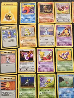 Vintage Pokemon Card Bundle X63 Cards From WOTC Tcg Joblot Base Jungle Fossil - Image 5