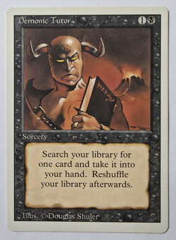 MTG Demonic Tutor Revised Edition #105 Uncommon LP - Image 1