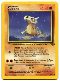 CUBONE 70/130 - MP - BASE SET 2 ENGLISH 2000 POKEMON CARD - Image 2