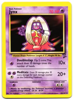 JYNX 45/130 - LP - BASE SET 2 ENGLISH 2000 POKEMON CARD - Image 2