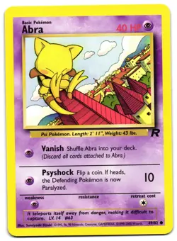 ABRA 49/82 - LP - TEAM ROCKET ENGLISH 2000 POKEMON CARD - Image 2