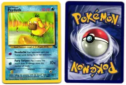 PSYDUCK 53/62 - LP - FOSSIL ENGLISH 1999 POKEMON CARD - Image 1
