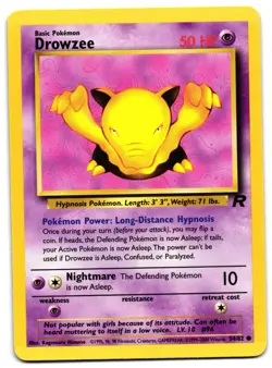 DROWZEE 54/82 - LP - TEAM ROCKET ENGLISH 2000 POKEMON CARD - Image 2