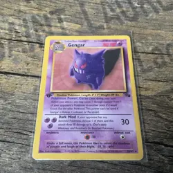Pokemon Card Gengar 1st Edition 20/62 Non-Holo Rare Fossil 1999 - Image 1