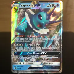 Vaporeon GX SM172 NM Black Star Promo Near Mint Holo Foil Pokemon Card SM 172 - Image 1