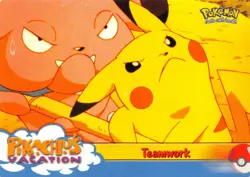 TEAMWORK #54 - BLUE LOGO - NON-HOLO - Topps POKEMON CARD - LP/mp - Image 1