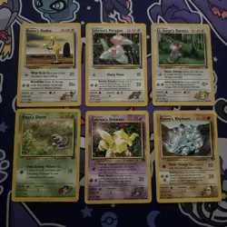 Pokemon Cards Gym Challenge Bundle x 6 Conditions Vary - Image 1