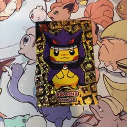 Poncho Pikachu Gengar Gold Holo Pokemon Card Database Team Rocket - Image 1