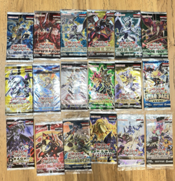 YU GI OH LOTTO 18 BUSTINE SEMI VINTAGE ITA SEALED + PLAYMAT EROI ELEMENTALI - Image 3