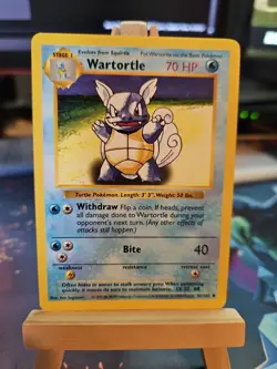 Pokemon Wartortle Shadowless Base Set Card 42/102 NM! Clean! - Image 1