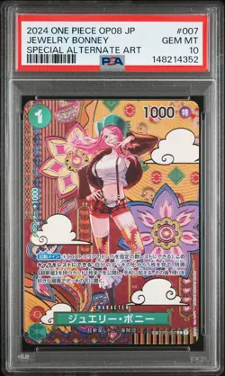 2024 ONE PIECE JAPANESE OP08-TWO LEGENDS #007 JEWELRY BONNEY PSA 10 - Image 1