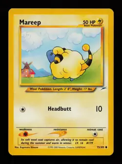 Mareep 75/105 Unlimited Common Neo Destiny Pokemon Cards - Image 1