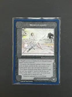 MIDDLE EARTH BLUE BORDER PREMIER RARE CARD MORGUL-KNIFE - Image 1