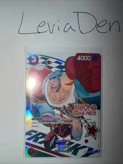 Round 1 One Piece Franky Promo English TCG Card ST21-011 Free Ship - Image 1