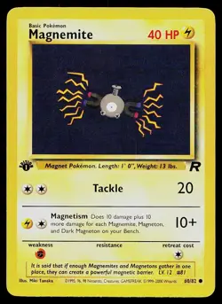 Pokemon Card Team Rocket Magnemite 60/82 Common 1st Edition - Image 1